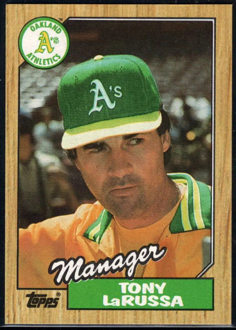 1987 Topps #68 Tony LaRussa EX Excellent Oakland Athletics Baseball Card - Baseball Card Single