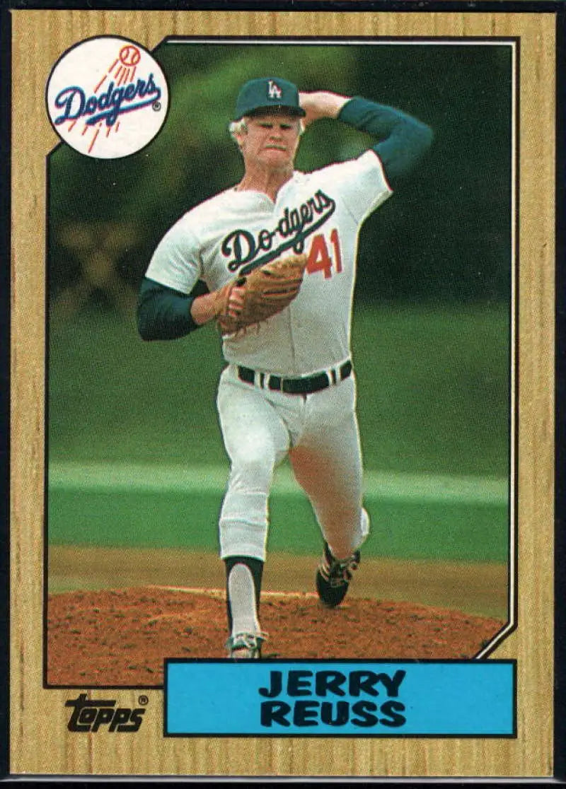 1987 Topps #682 Jerry Reuss EX Excellent Los Angeles Dodgers Baseball Card - Baseball Card Single