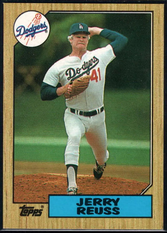 1987 Topps #682 Jerry Reuss EX Excellent Los Angeles Dodgers Baseball Card - Baseball Card Single