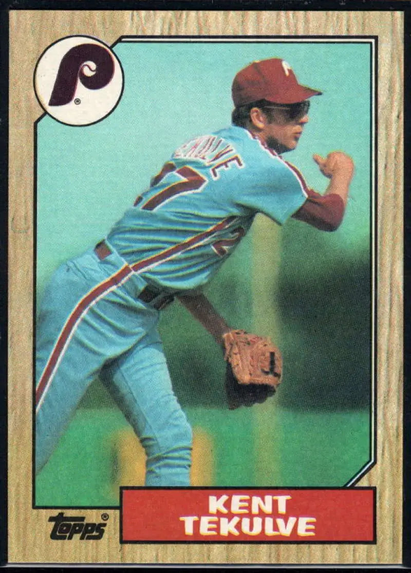 1987 Topps #684 Kent Tekulve EX Excellent Philadelphia Phillies Baseball Card - Baseball Card Single