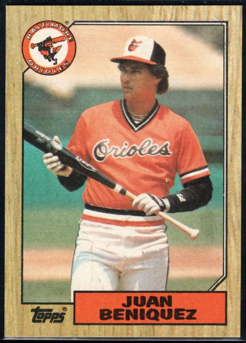 1987 Topps #688 Juan Beniquez EX Excellent Baltimore Orioles Baseball Card - Baseball Card Single