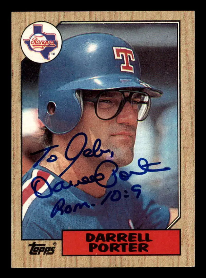 1987 Topps #689 Darrell Porter EX Excellent Texas Rangers Baseball Card - Baseball Card Single