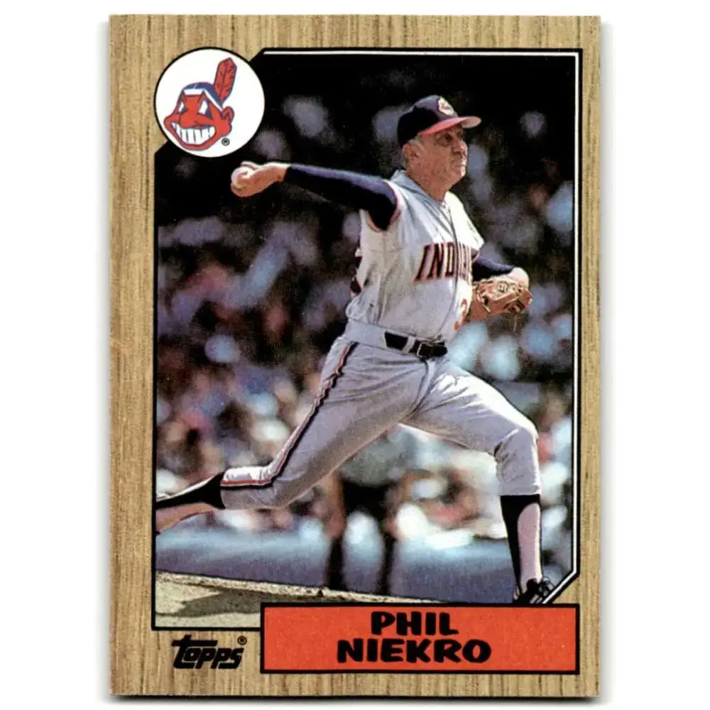 1987 Topps #694 Phil Niekro EX Excellent Cleveland Indians Baseball Card - Baseball Card Single
