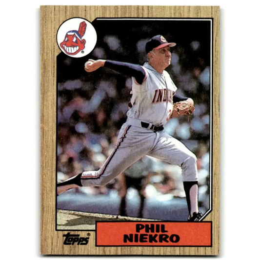 1987 Topps #694 Phil Niekro EX Excellent Cleveland Indians Baseball Card - Baseball Card Single
