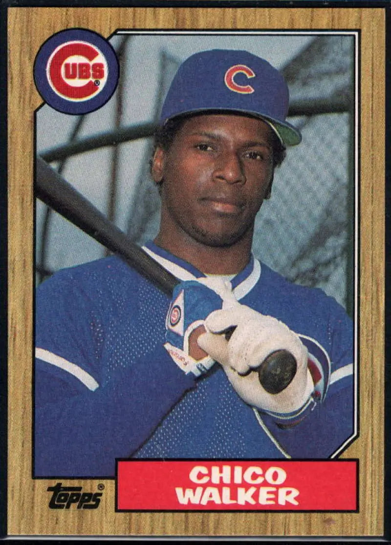 1987 Topps #695 Chico Walker EX Excellent Chicago Cubs Baseball Card - Baseball Card Single