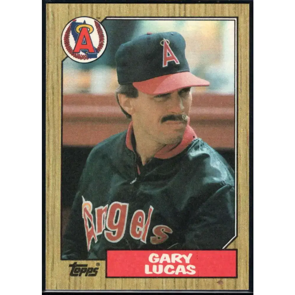 1987 Topps #696 Gary Lucas EX Excellent California Angels Baseball Card - Baseball Card Single