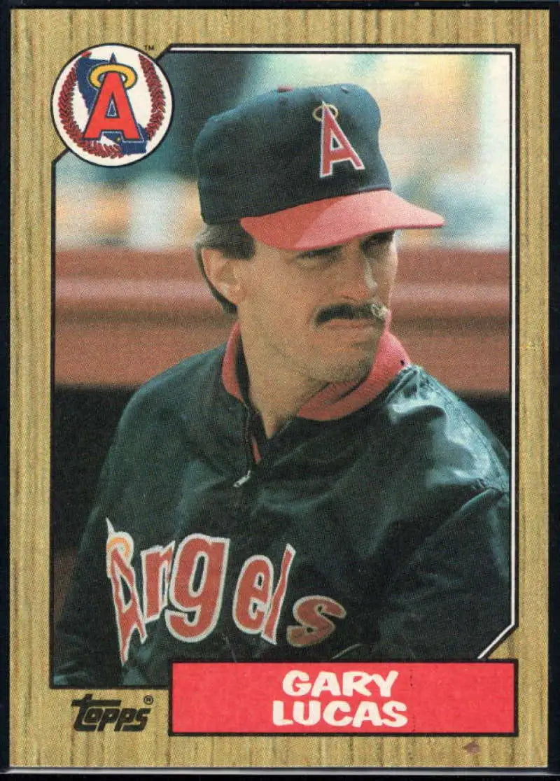 1987 Topps #696 Gary Lucas EX Excellent California Angels Baseball Card - Baseball Card Single