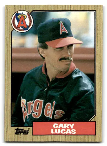 1987 Topps Gary Lucas baseball card with original gloss from Angels ID 67317