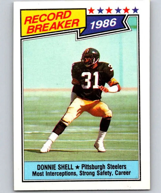 1987 Topps #7 Donnie Shell EX Excellent Pittsburgh Steelers Football Card - Football Card Single