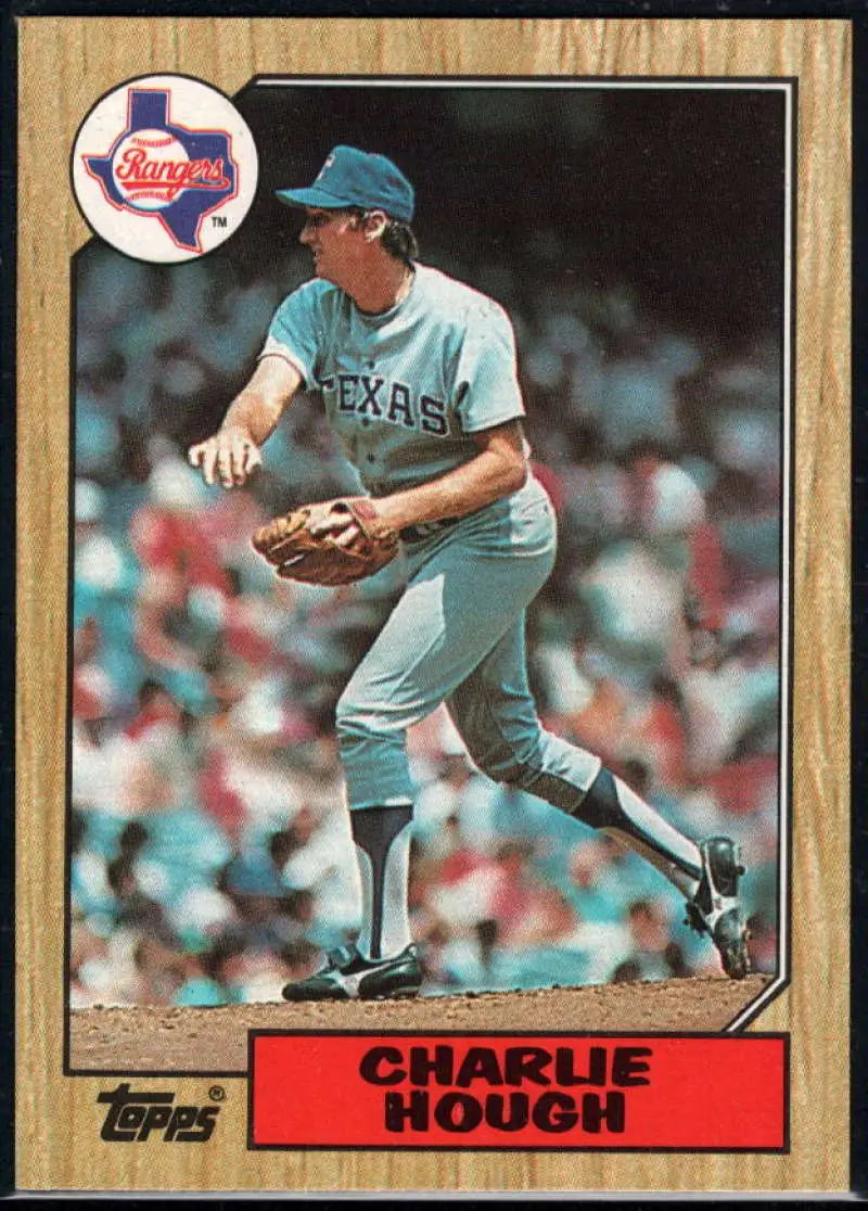 1987 Topps #70 Charlie Hough EX Excellent Texas Rangers Baseball Card - Baseball Card Single