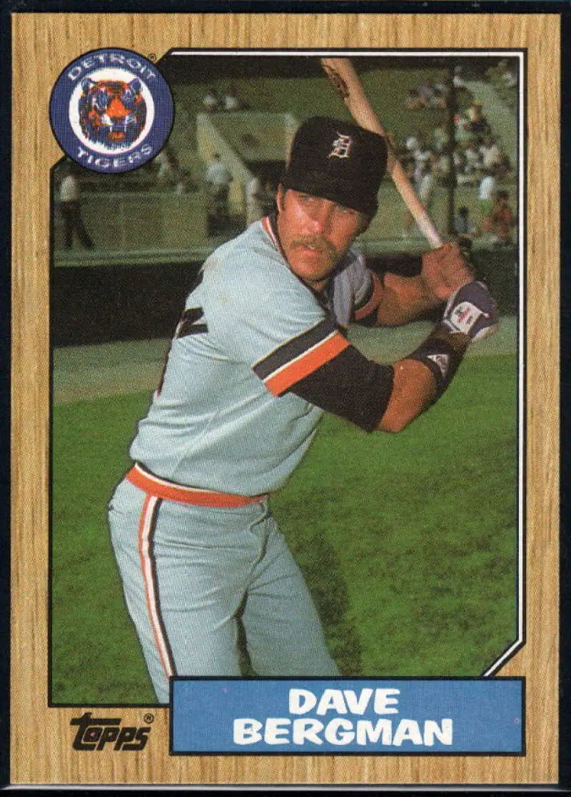 1987 Topps #700 Dave Bergman EX Excellent Detroit Tigers Baseball Card - Baseball Card Single