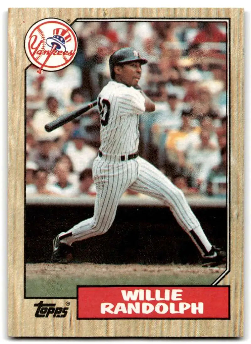 1987 Topps #701 Willie Randolph EX Excellent New York Yankees Baseball Card - Baseball Card Single