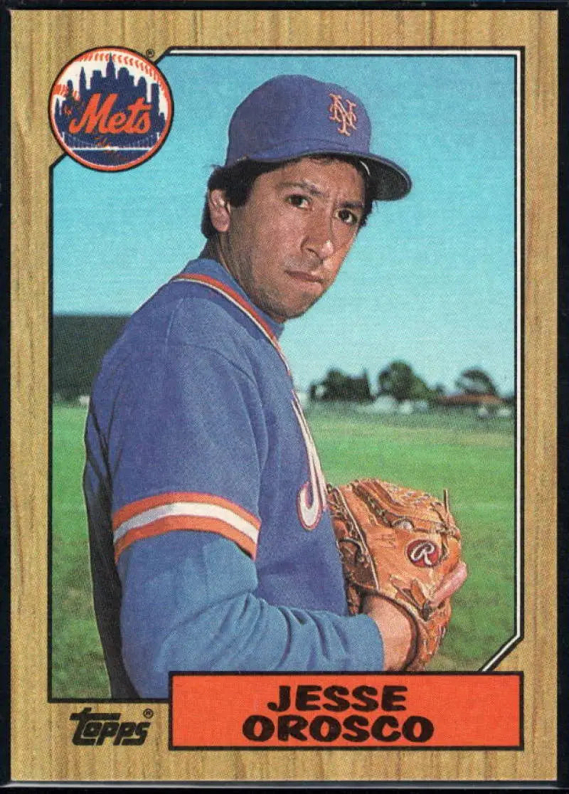 1987 Topps #704 Jesse Orosco EX Excellent New York Mets Baseball Card - Baseball Card Single