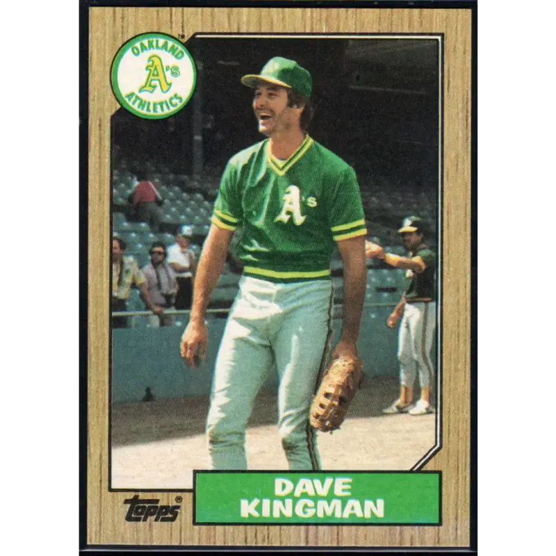 1987 Topps #709 Dave Kingman EX Excellent Oakland Athletics Baseball Card - Baseball Card Single