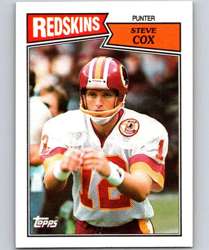 1987 Topps #71 Steve Cox EX Excellent Washington Redskins Football Card - Football Card Single