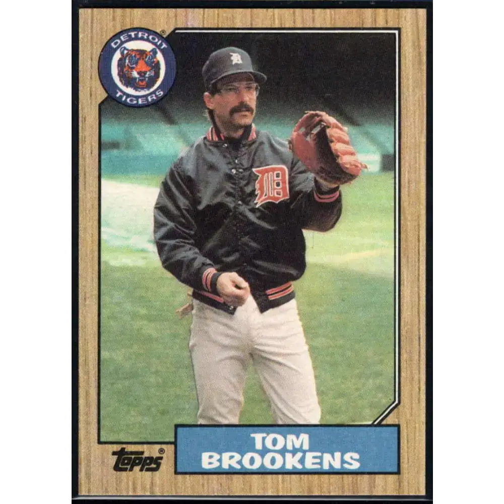 1987 Topps #713 Tom Brookens EX Excellent Detroit Tigers Baseball Card - Baseball Card Single