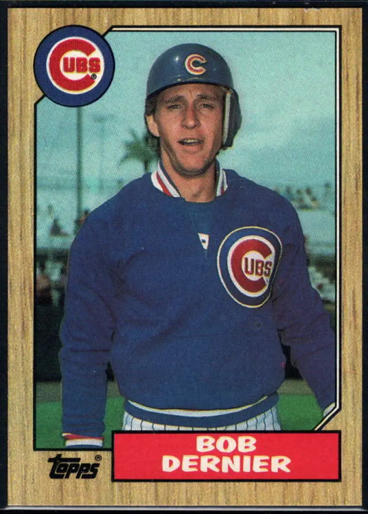 1987 Topps #715 Bob Dernier EX Excellent Chicago Cubs Baseball Card - Baseball Card Single