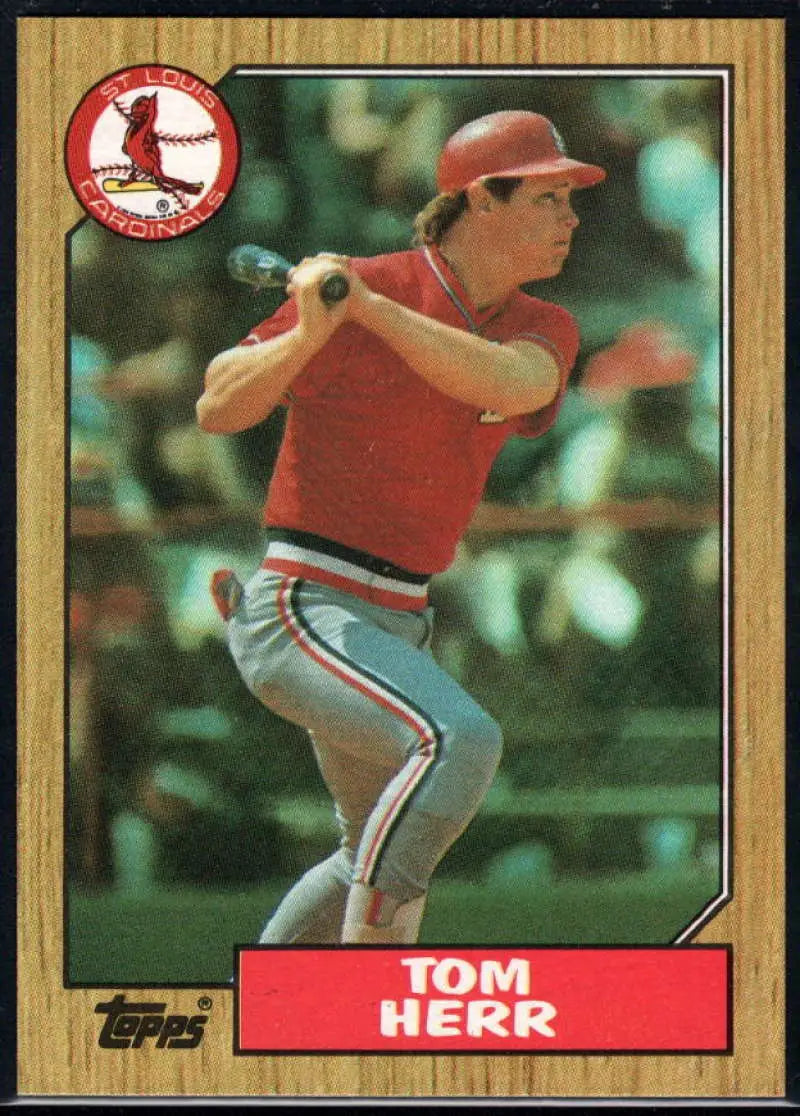 1987 Topps #721 Tom Herr EX Excellent St. Louis Cardinals Baseball Card - Baseball Card Single