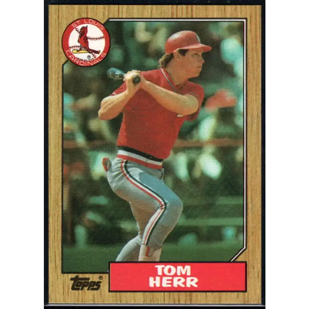 1987 Topps #721 Tom Herr EX Excellent St. Louis Cardinals Baseball Card - Baseball Card Single