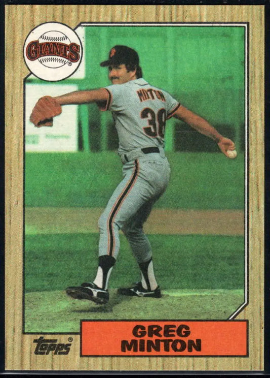 1987 Topps #724 Greg Minton EX Excellent San Francisco Giants Baseball Card - Baseball Card Single