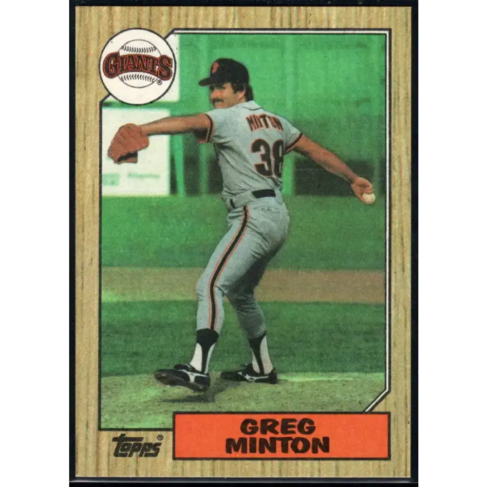 1987 Topps #724 Greg Minton EX Excellent San Francisco Giants Baseball Card - Baseball Card Single