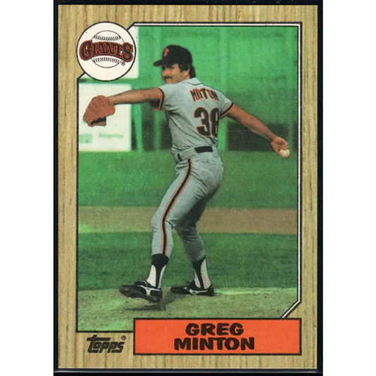 1987 Topps #724 Greg Minton EX Excellent San Francisco Giants Baseball Card - Baseball Card Single