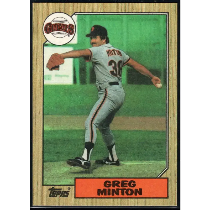1987 Topps #724 Greg Minton EX Excellent San Francisco Giants Baseball Card - Baseball Card Single