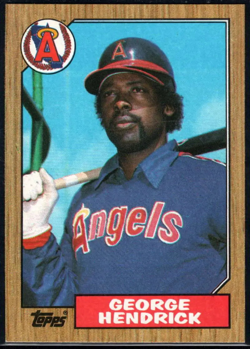 1987 Topps #725 George Hendrick EX Excellent California Angels Baseball Card - Baseball Card Single