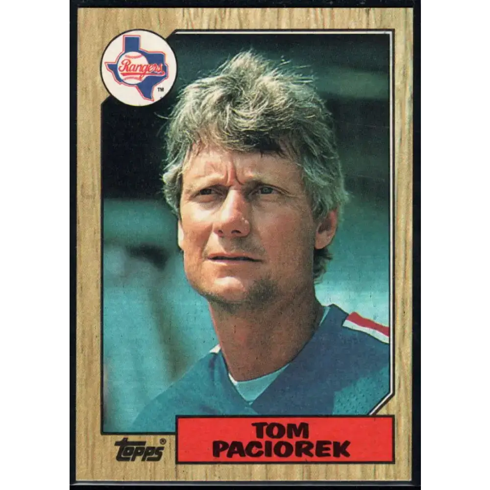 1987 Topps #729 Tom Paciorek EX Excellent Texas Rangers Baseball Card