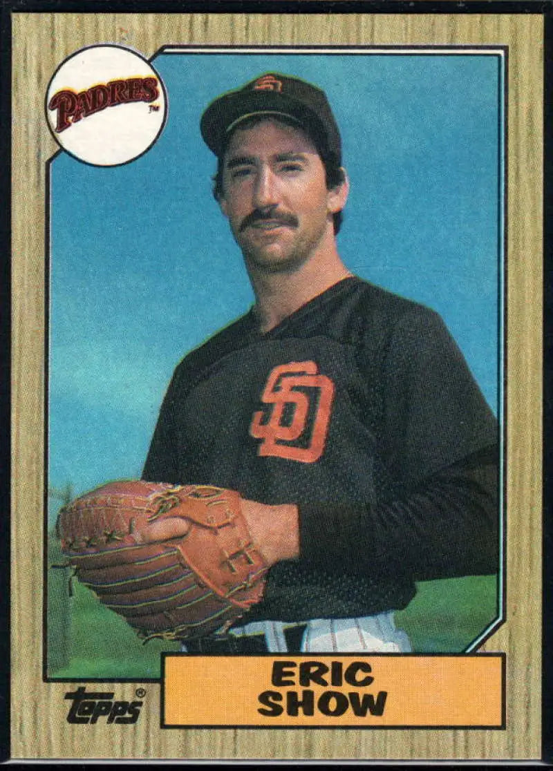 1987 Topps #730 Eric Show EX Excellent San Diego Padres Baseball Card - Baseball Card Single