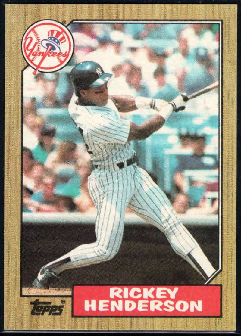 1987 Topps #735 Rickey Henderson EX Excellent New York Yankees Baseball Card - Baseball Card Single