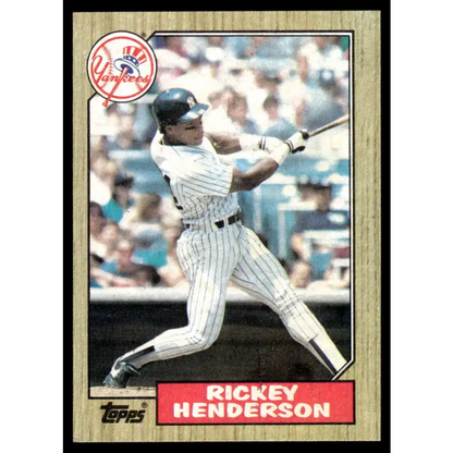 1987 Topps #735 Rickey Henderson NM-MT New York Yankees Baseball Card
