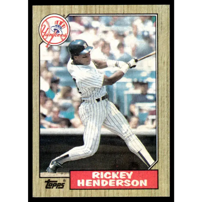1987 Topps #735 Rickey Henderson NM-MT New York Yankees Baseball Card - Baseball Card Single