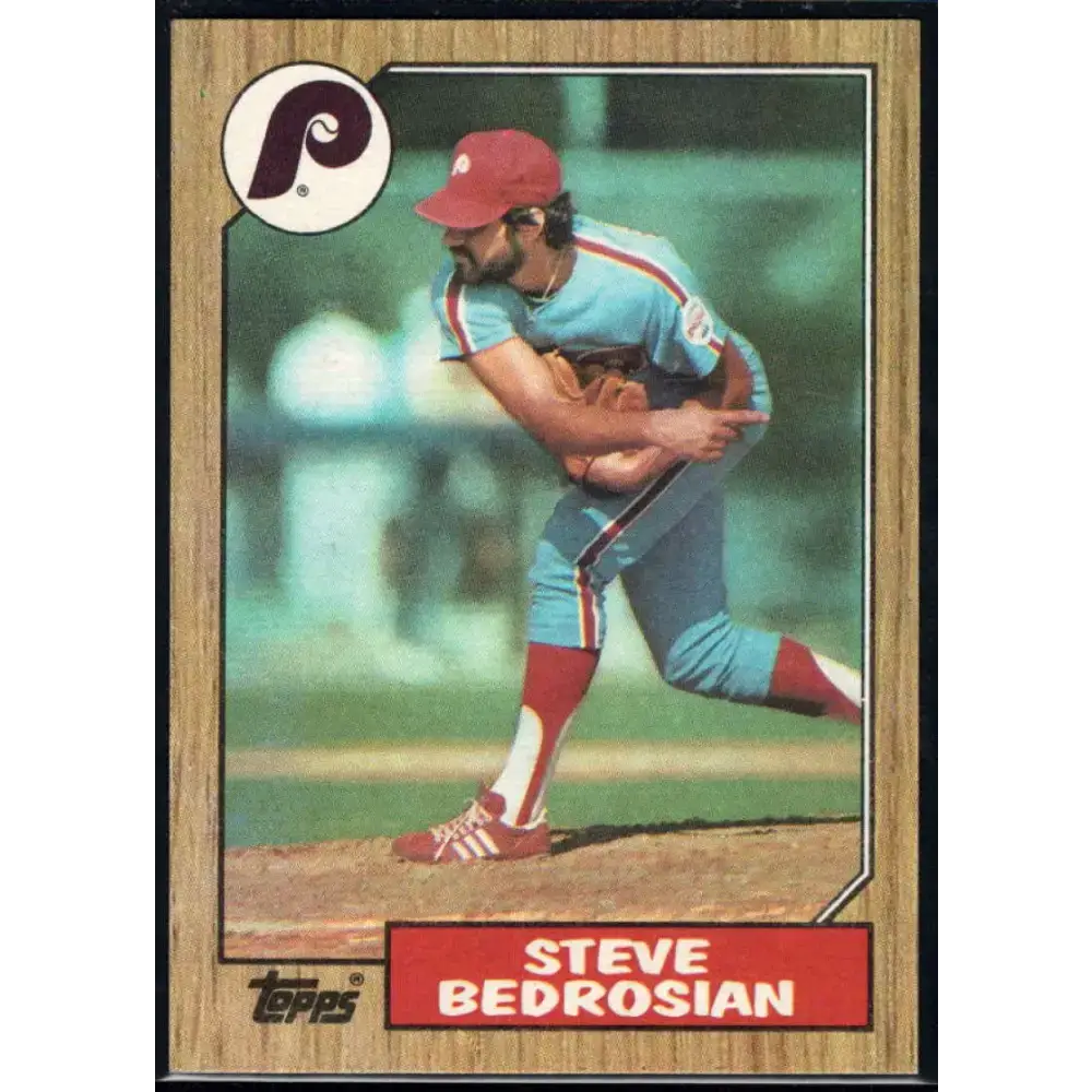 1987 Topps #736 Steve Bedrosian EX Excellent Philadelphia Phillies Baseball Card - Baseball Card Single