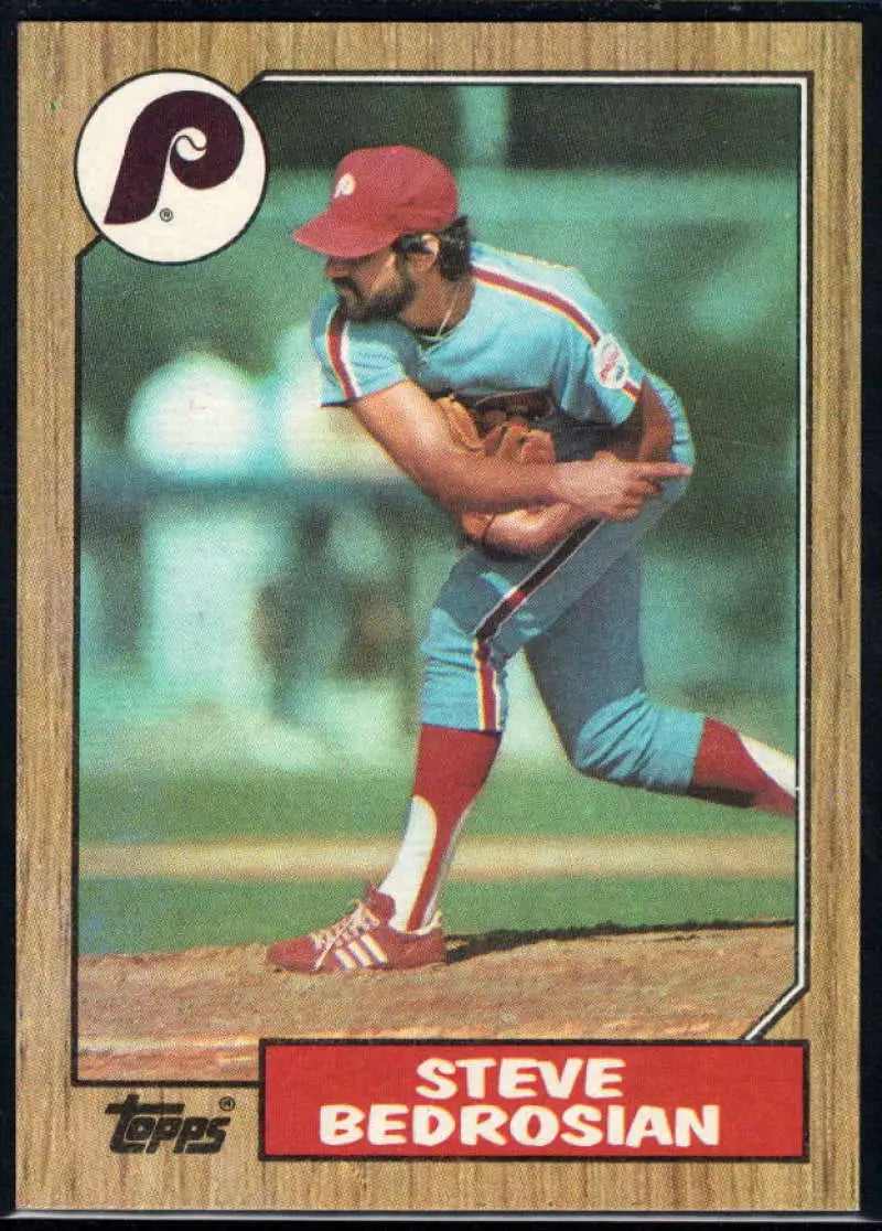 1987 Topps #736 Steve Bedrosian EX Excellent Philadelphia Phillies Baseball Card - Baseball Card Single