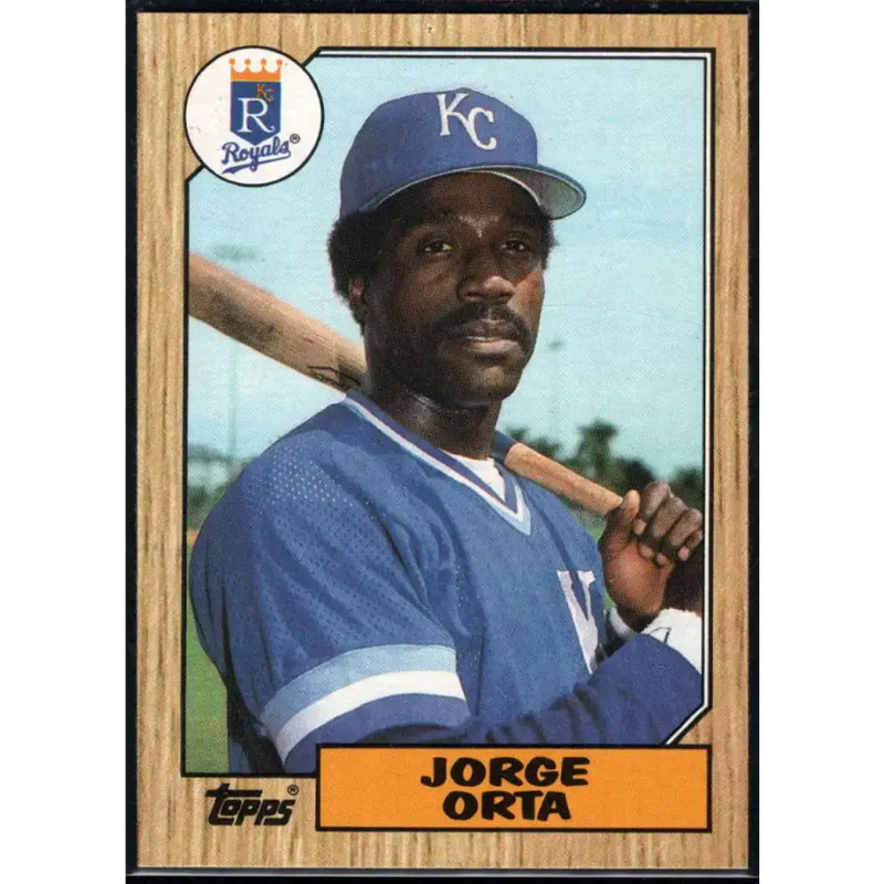 1987 Topps #738 Jorge Orta EX Excellent Kansas City Royals Baseball Card - Baseball Card Single