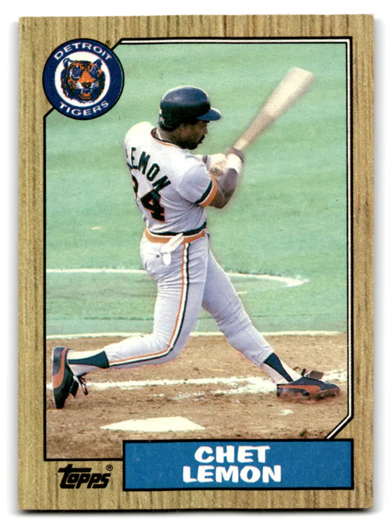 1987 Topps #739 Chet Lemon EX Excellent Detroit Tigers Baseball Card - Baseball Card Single