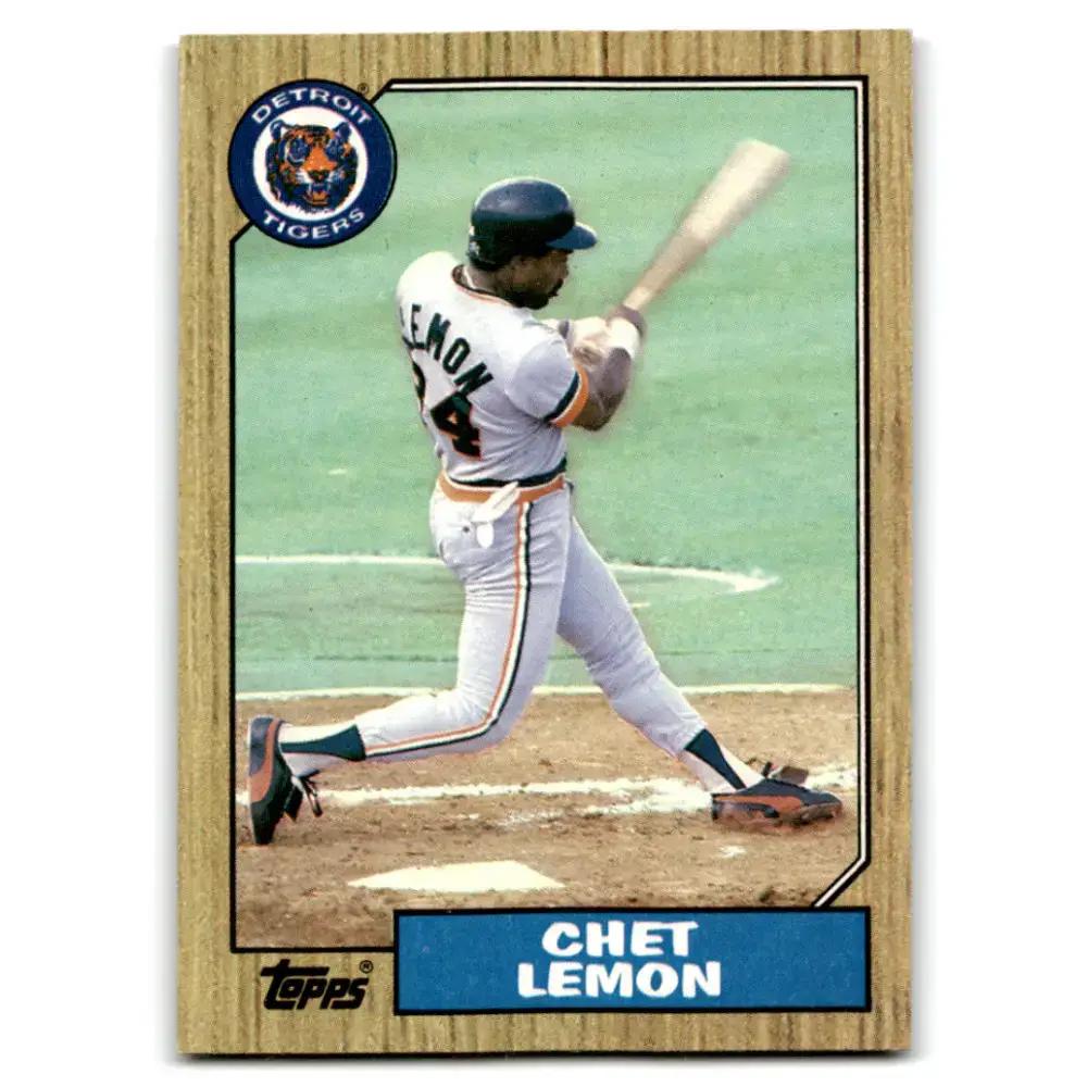 1987 Topps #739 Chet Lemon EX Excellent Detroit Tigers Baseball Card - Baseball Card Single