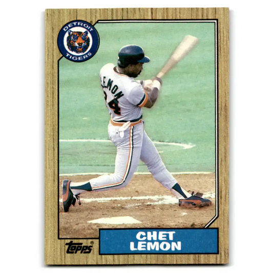 1987 Topps #739 Chet Lemon EX Excellent Detroit Tigers Baseball Card