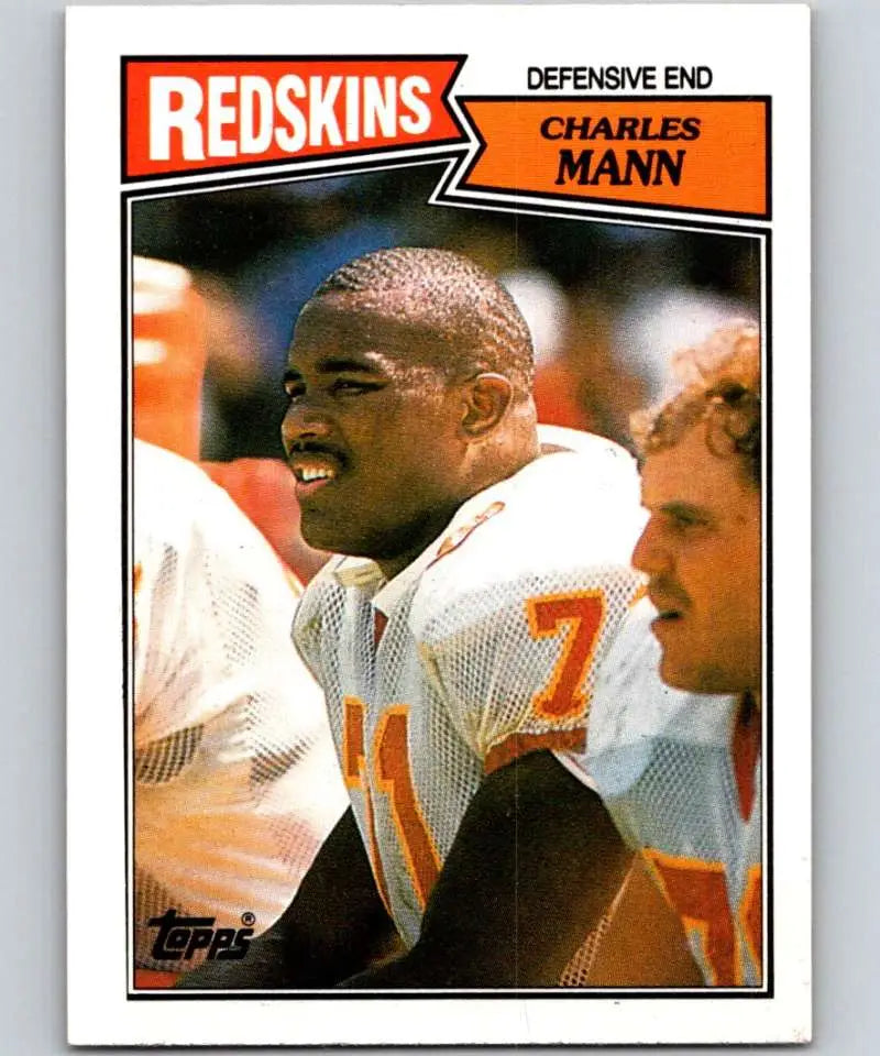 1987 Topps #74 Charles Mann EX Excellent Washington Redskins Football Card - Football Card Single