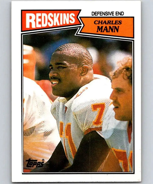 1987 Topps #74 Charles Mann EX Excellent Washington Redskins Football Card - Football Card Single