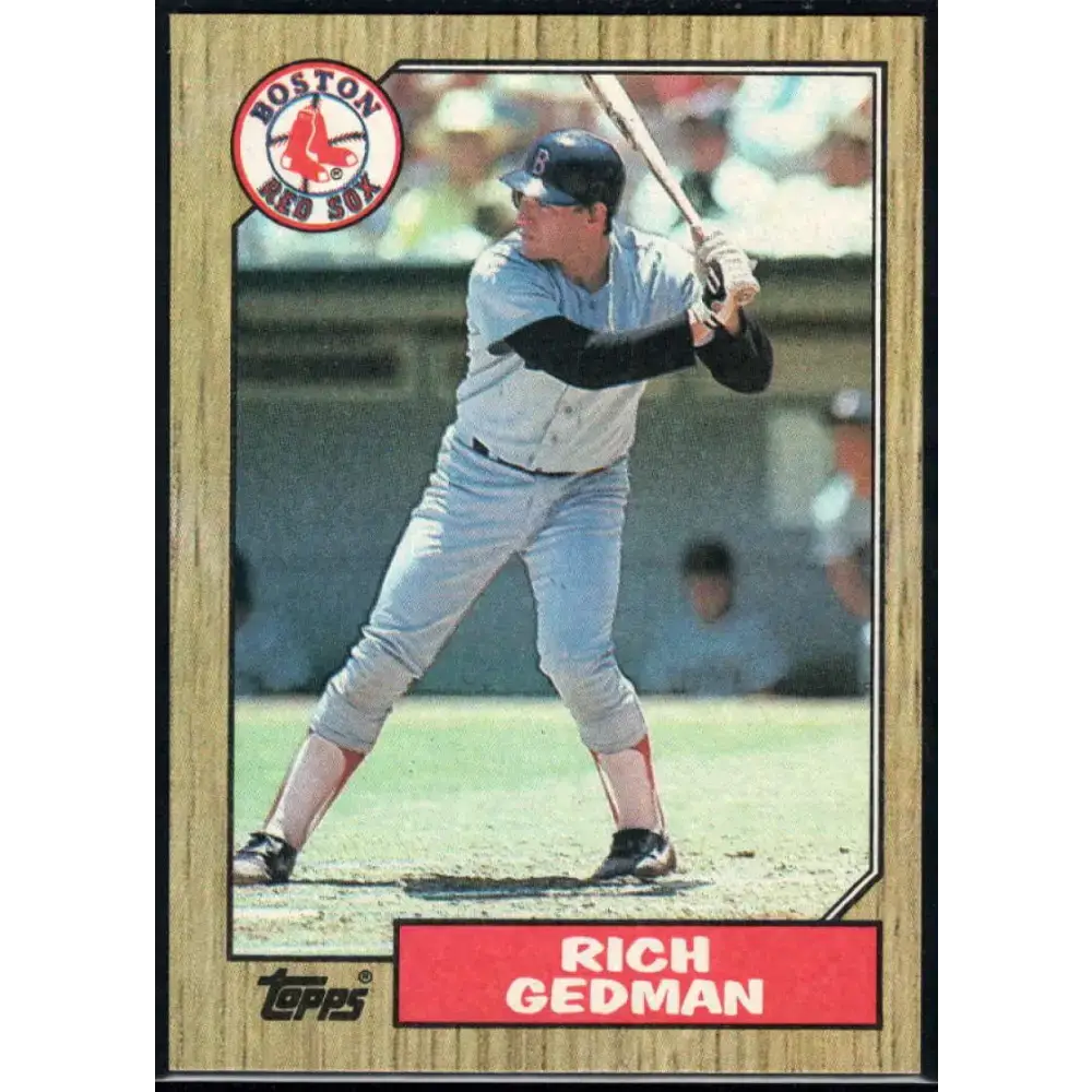 1987 Topps #740 Rich Gedman EX Excellent Boston Red Sox Baseball Card - Baseball Card Single