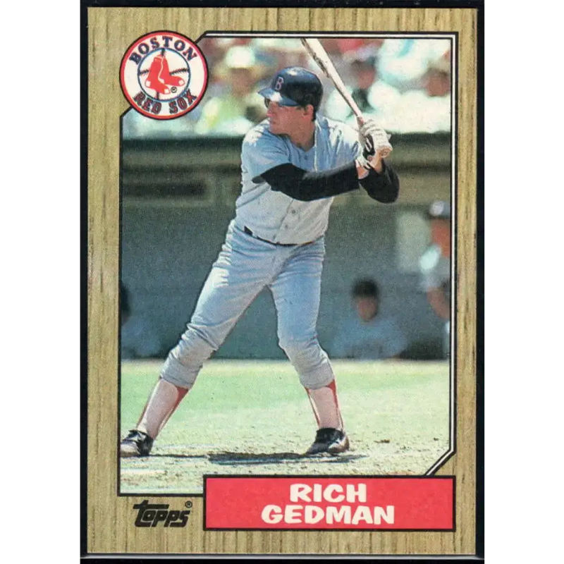 1987 Topps #740 Rich Gedman EX Excellent Boston Red Sox Baseball Card - Baseball Card Single