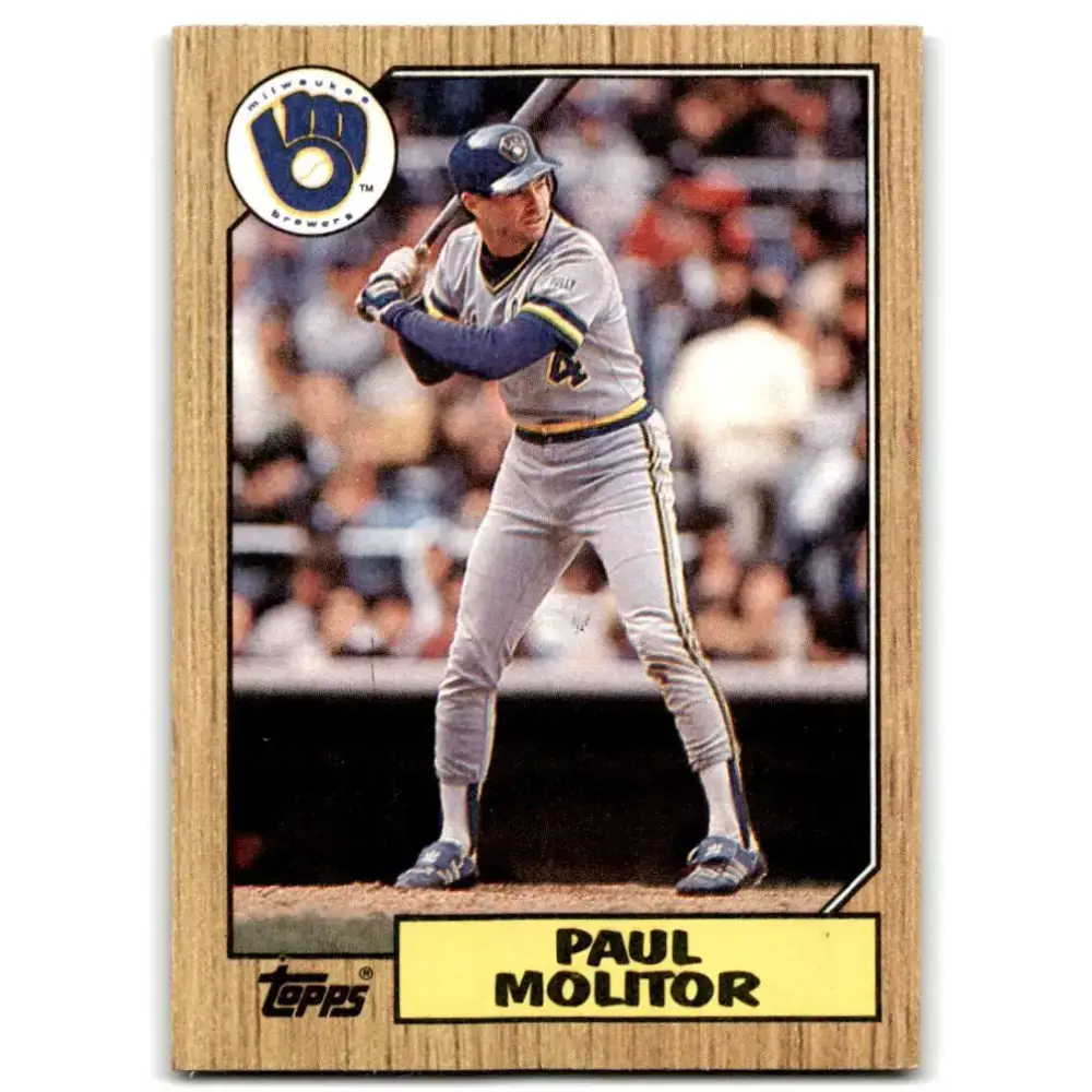 1987 Topps #741 Paul Molitor EX Excellent Milwaukee Brewers Baseball Card - Baseball Card Single