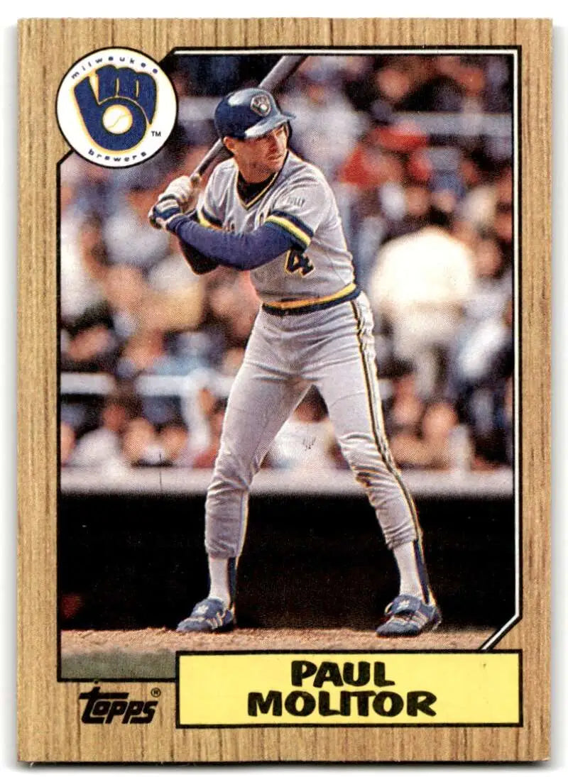 1987 Topps #741 Paul Molitor EX Excellent Milwaukee Brewers Baseball Card - Baseball Card Single