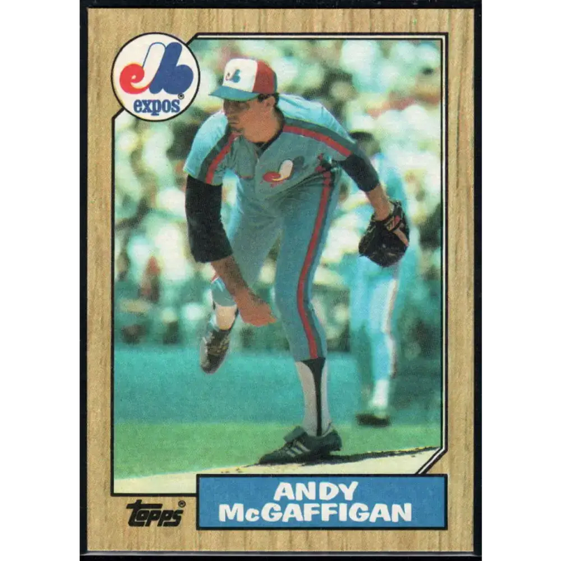 1987 Topps #742 Andy McGaffigan EX Excellent Montreal Expos Baseball Card - Baseball Card Single