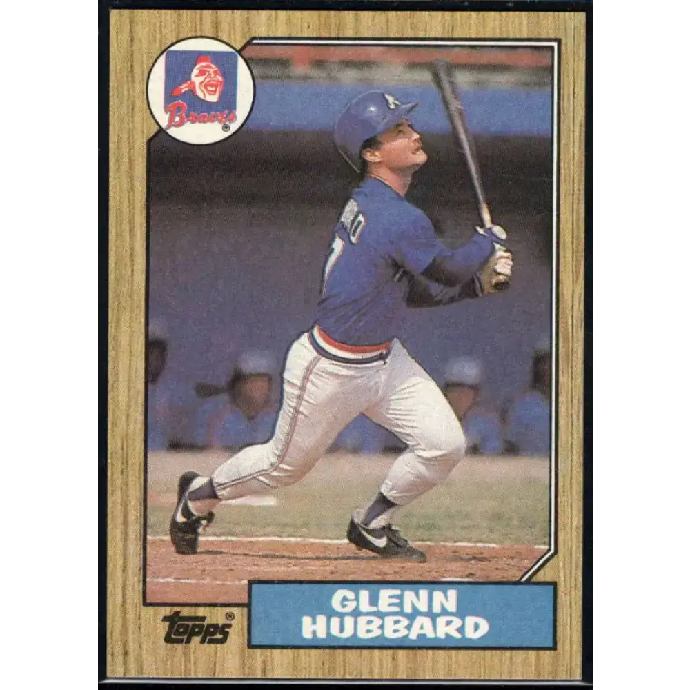 1987 Topps #745 Glenn Hubbard EX Excellent Atlanta Braves Baseball Card - Baseball Card Single