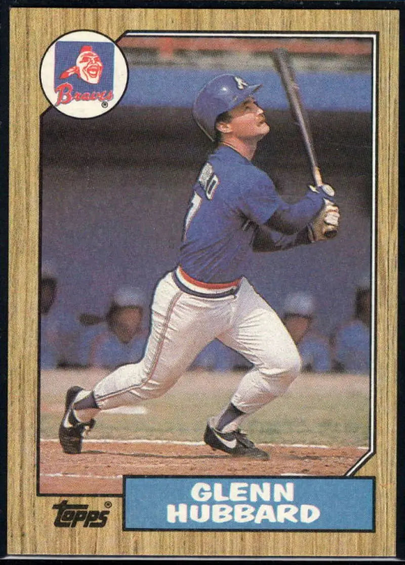 1987 Topps #745 Glenn Hubbard EX Excellent Atlanta Braves Baseball Card - Baseball Card Single