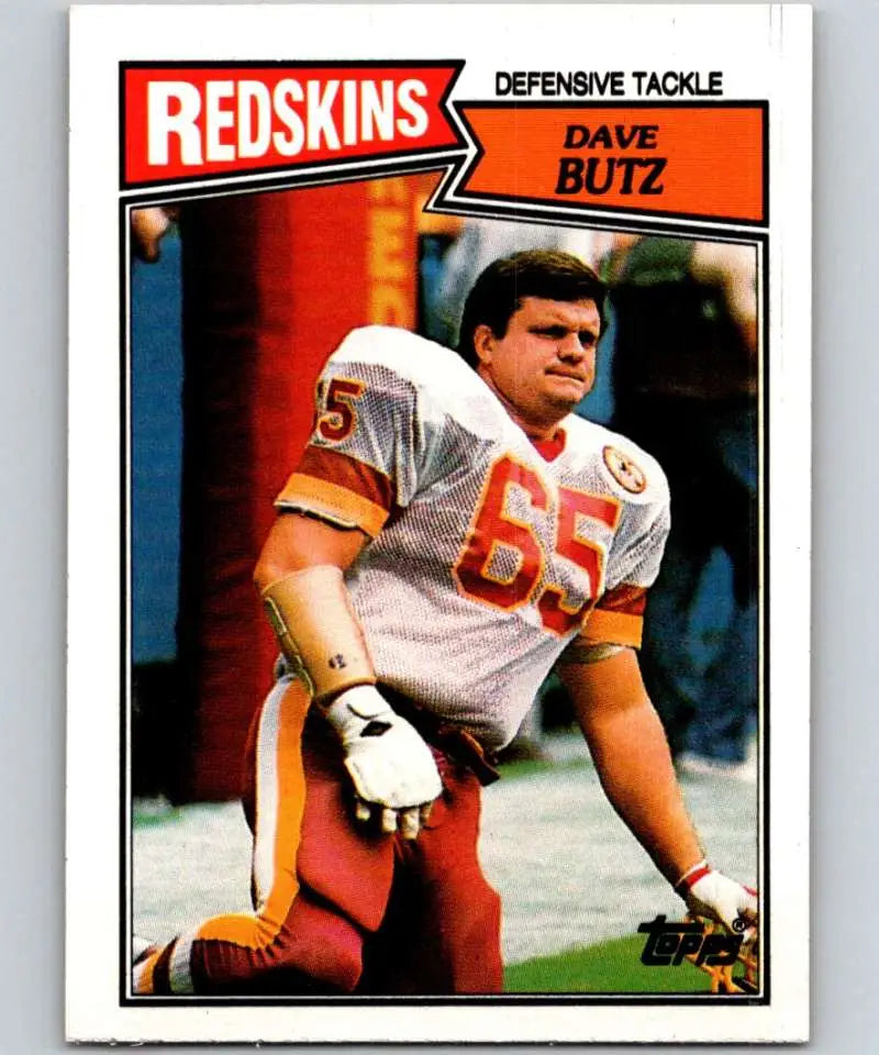 1987 Topps #75 Dave Butz EX Excellent Washington Redskins Football Card - Football Card Single