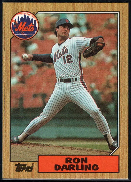 1987 Topps #75 Ron Darling EX Excellent New York Mets Baseball Card - Baseball Card Single
